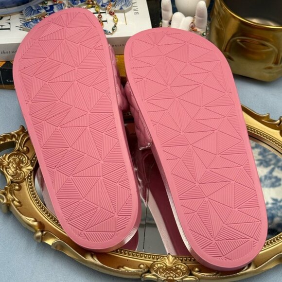 🆕 KURT GEIGER LONDON 🧿 NWOT Meena Eagle Quilted Slide, Pink - Sz 39 US 8.5 - Picture 14 of 15